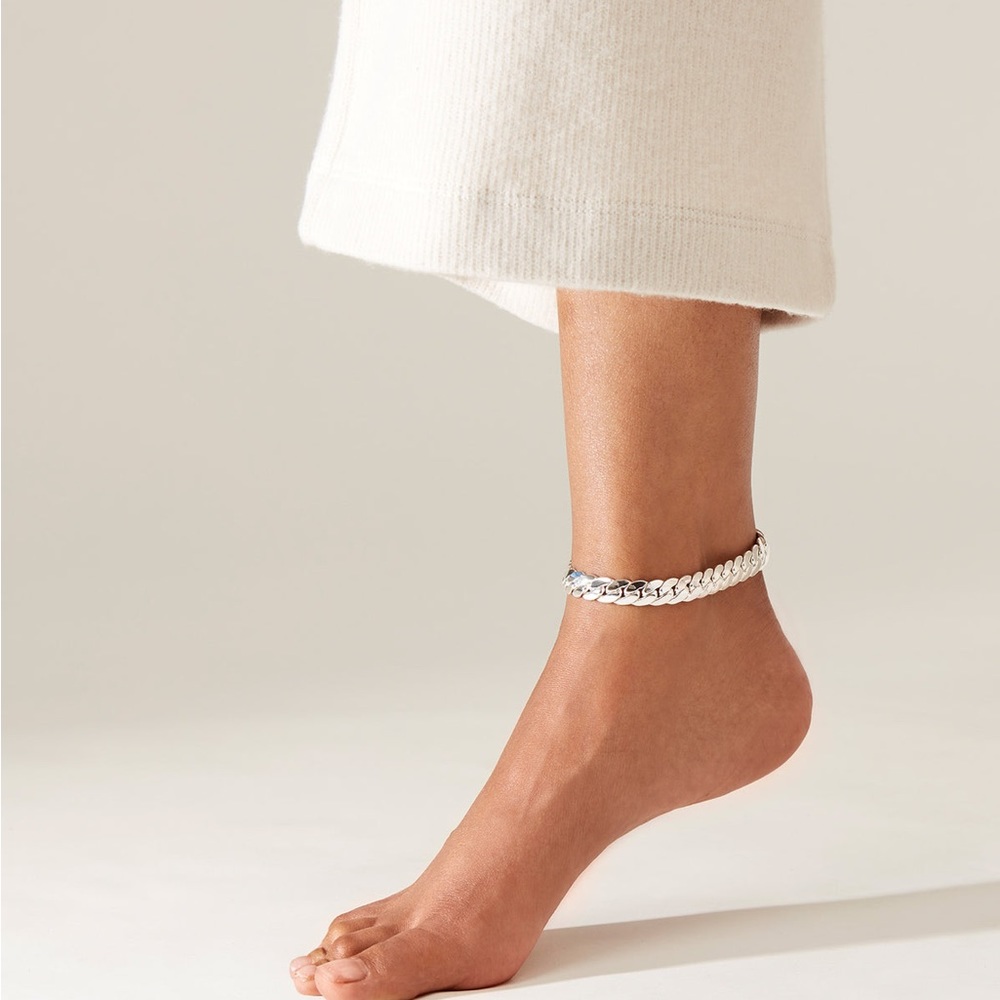 Jenny Bird Harvey Anklet Silver Dipped Brass